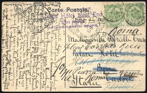 BELGIO/ITALIA 1908 - Redirected two times.