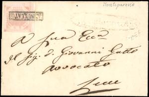 MONTEPARANO, annullato + ovale nero (punti ... 