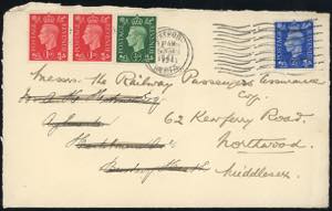 GRAN BRETAGNA 1941 - Redirected with ... 