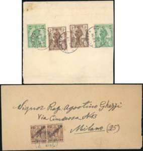 MALTA 1916/1922 - Due fascette affrancate ... 