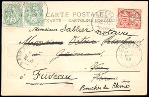SVIZZERA/FRANCIA 1902 - Redirected with ... 