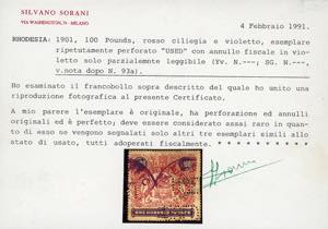 RHODESIA 1901 - 100 pounds (SG. ... 