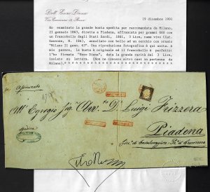 VENDUTO/SOLD - SARDEGNA 1863 - 3 ... 