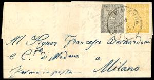 1854 - 10 cent. bianco, bordo di foglio in ... 