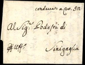 1813 - Lettera prefilatelica da Ancona ... 