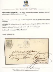 1867 - 2 baj bianco (3A), appena ... 
