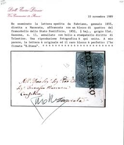 1855 - 1/2 baj grigio (1), blocco ... 