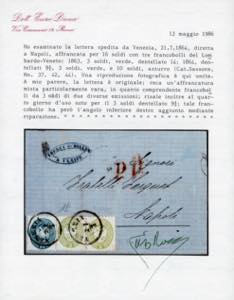 1864 - 3 soldi verde, un esemplare ... 