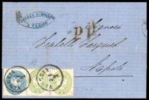 1864 - 3 soldi verde, un esemplare dent. 14 ... 