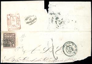 1863 - 5 baj rosa carminio (6A), perfetto, ... 