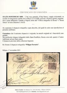 1858 - Modulo di telegramma da ... 