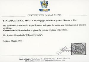 1864 - 6 baj lilla grigio (7A), ... 