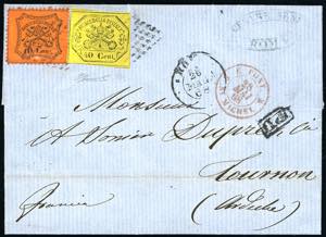 1868 - 40 cent. giallo, II emissione, in ... 