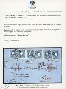 1862 - 15 soldi azzurro, II tipo ... 