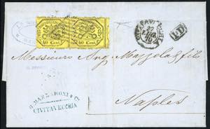 1870 - 40 cent. giallo limone (29), coppia ... 