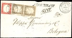 RECANATI, assicurata - 10 cent., coppia ... 