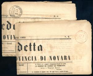 1860 - Due copie del giornale La Vedetta, ... 