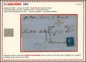 INCOMING MAIL GIBILTERRA 1860 - 2 ... 