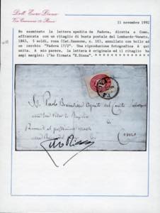 1863 - 5 soldi rosa, ritaglio di ... 