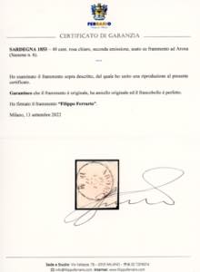 1853 - 40 cent. rosa chiaro (6), ... 