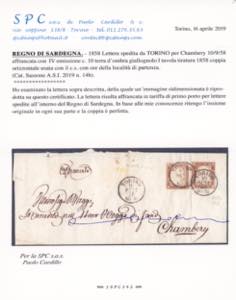 1858 - 10 cent. terra dombra ... 