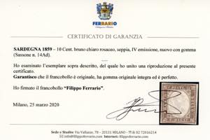 1859 - 10 cent. bruno chiaro ... 