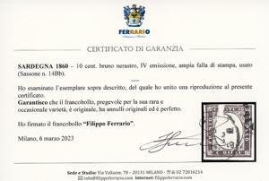 1860 - 10 cent. bruno nerastro, ... 