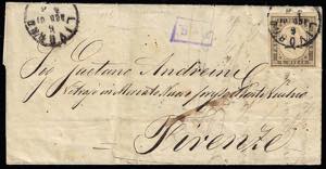1861 - 10 cent. oliva brunastro scurissimo ... 