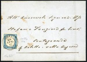 1857 - 20 cent. cobalto verdastro (15e), ... 
