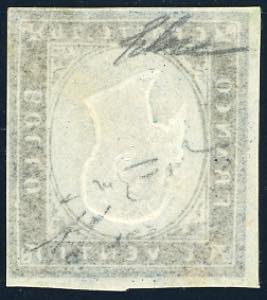 1860 - 20 cent. azzurro grigio, ... 