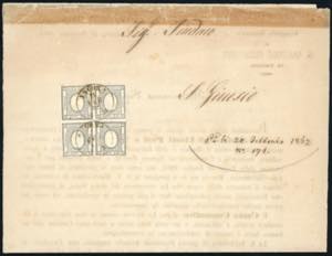 1862 - 1 cent. grigio nero per stampati ... 