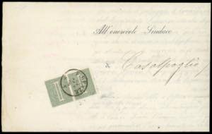 1866 - 1 cent. De La Rue, tiratura di Londra ... 