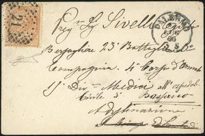 1866 - 10 cent. De La Rue, tiratura di ... 