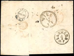 1866 - 3 kr. verde, due esemplari, ... 