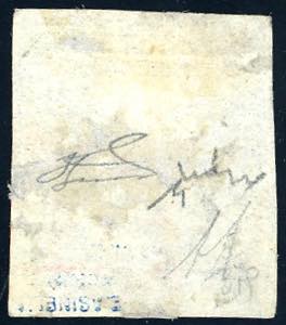 1859 - 2 grana azzurro, III tavola ... 