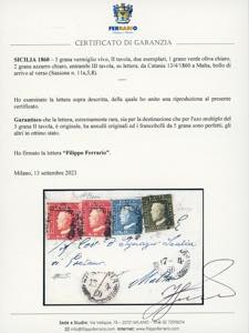 1860 - 5 grana vermiglio vivo, II ... 