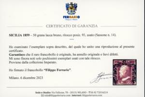 1859 - 50 grana lacca bruno, ... 