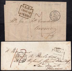 INCOMING MAIL GRAN BRETAGNA 1852 - Due ... 