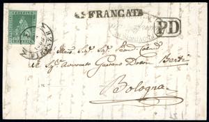 1855 - 4 crazie verde su grigio (6), ... 