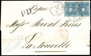 1861 - 20 cent. azzurro (20), due esemplari, ... 