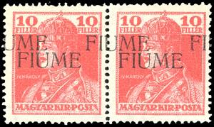 1918 - 10 f. Carlo I, soprastampa a ... 