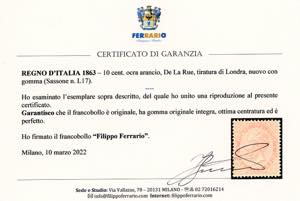 1863 - 10 cent. De La Rue, ... 