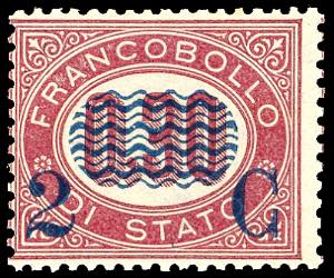 1878 - 2 cent. su 0,30 lire Servizio ... 