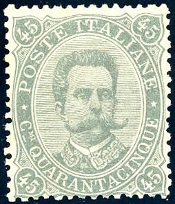 1855 - 45 cent. Umberto I (46), discreta ... 