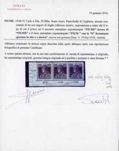 1918 - 20 f. Carlo I, soprastampa ... 