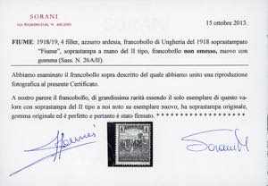 1918 - 4 f. azzurro ardesia ... 