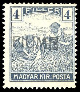 1918 - 4 f. azzurro ardesia Mietitori, ... 