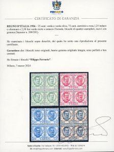 1926 - 25 cent., 75 cent, 1,25 e ... 