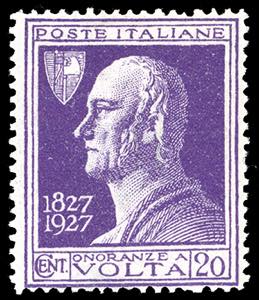 1927 - 20 cent. Volta violetto, anziché ... 