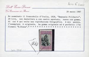 1928 - 20 lire Emanuele Filiberto ... 